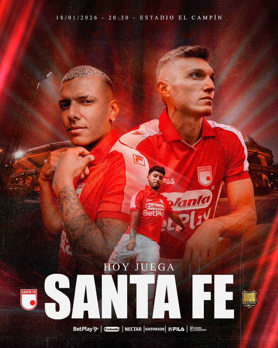 ¡Hoy juega el León 🦁, hoy inicia nuestro camino en la <a href="/LigaBetPlayD/">LigaBetPlayDimayor</a> 🤩!

Nos vemos desde las 20:30 en El Campín 🏟️ para enfrentar a Águilas Doradas. #VamosSantaFe 🇮🇩

🎟️ Adquiere tus entradas 👉🏻 bit.ly/4bzb4zt