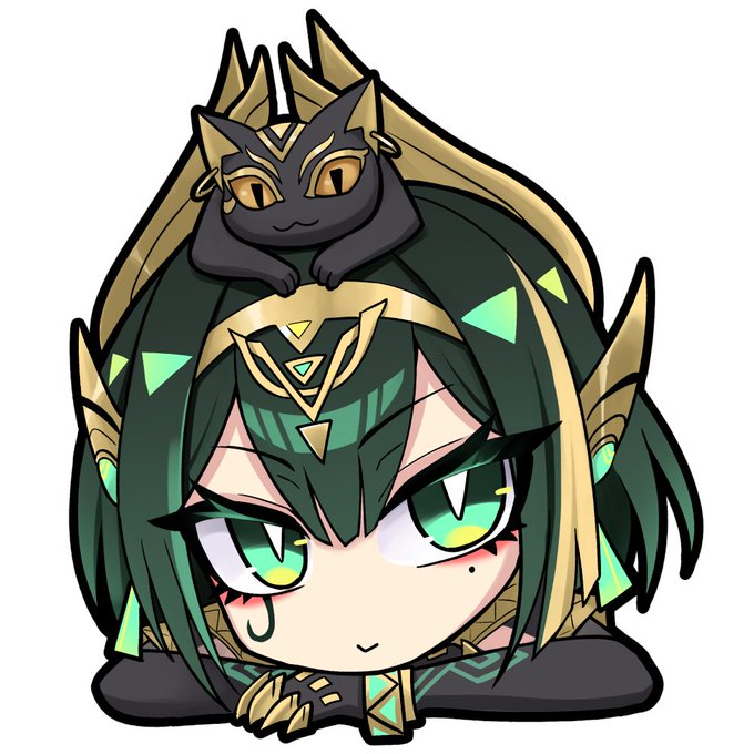 そういえば創作スタンプコンテストのネフェルってHoyolabにしか上げてなかったっけ?(腕輪を左右間違えてます) #ネフェル