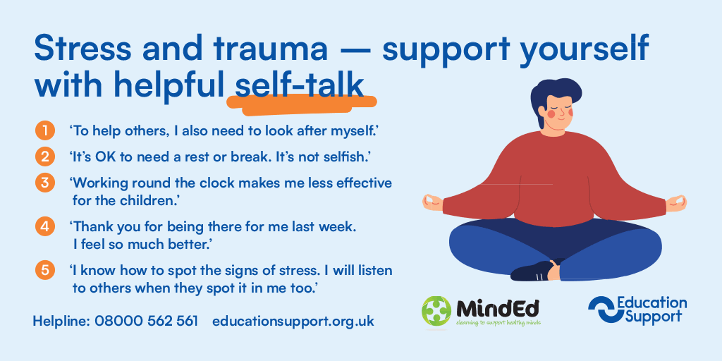 EdSupportUK's tweet photo. Feeling overwhelmed? You're not alone 💙

Check out our bite size tips for teachers and education staff: https://t.co/u6npUJcJkN
 
#StressAwareness #Stresstips #Burnout https://t.co/UgDCimIiyQ