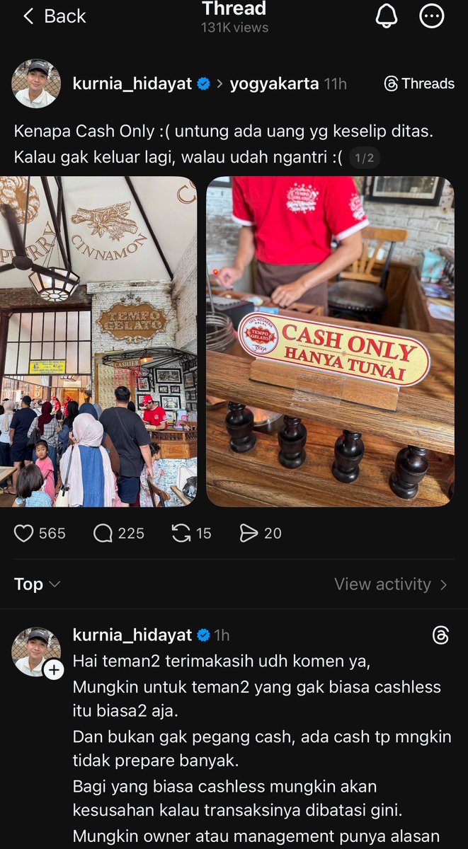 jogja_base's tweet image. Lur kenapa tempo gelato cash only ya? Atau YTTA lur?