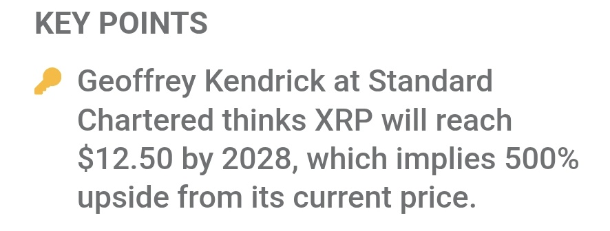 ChartNerdTA's tweet image. Hmm.. Some confluence here.. 

Standard Chartered agrees with my $XRP 1.414 FIB target of $13.

It's not an IF, but a WHEN ⏰️