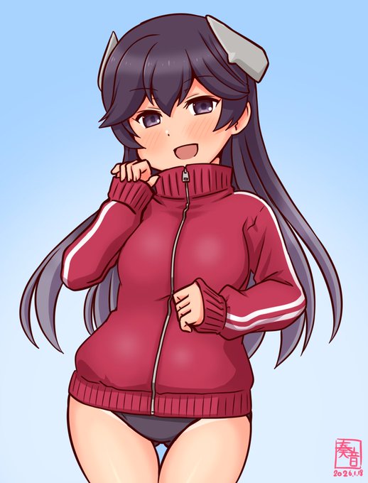 「しおいちゃんと艦隊集合、
 艦隊運動の演習も出来ました!
 提督もご一緒にぜひ!楽しみです♪」

#艦これ版真剣お絵描き60分一本勝負_20260118
#伊400 