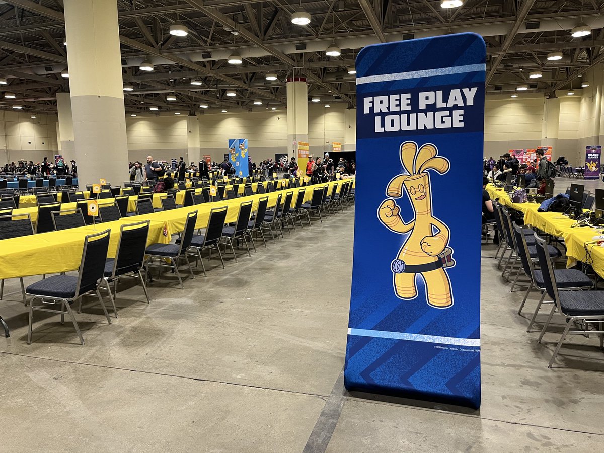 We’ll meet in the Free Play area! Look out for 3DSs and a Stakataka hat.