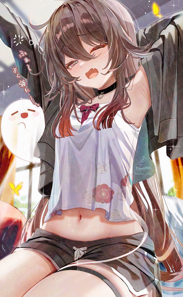 kabu_usa's tweet image. ねぼすけふわふわ胡桃ちゃん👻

#原神 
#GenshinImpact