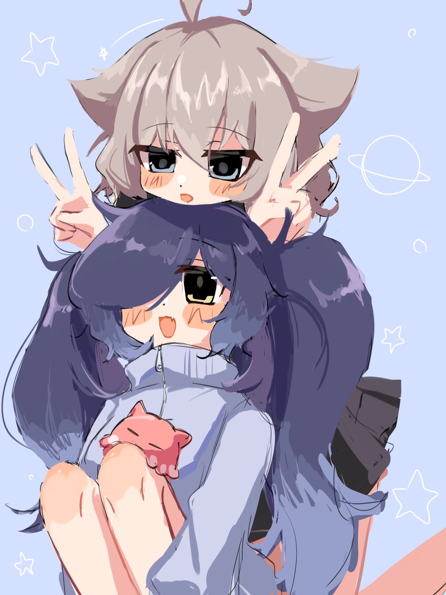 hiitigo's tweet image. #はうあゆ宛のお手紙です
#あまねくシグナル
かわいいおふたり🩵👾🪐