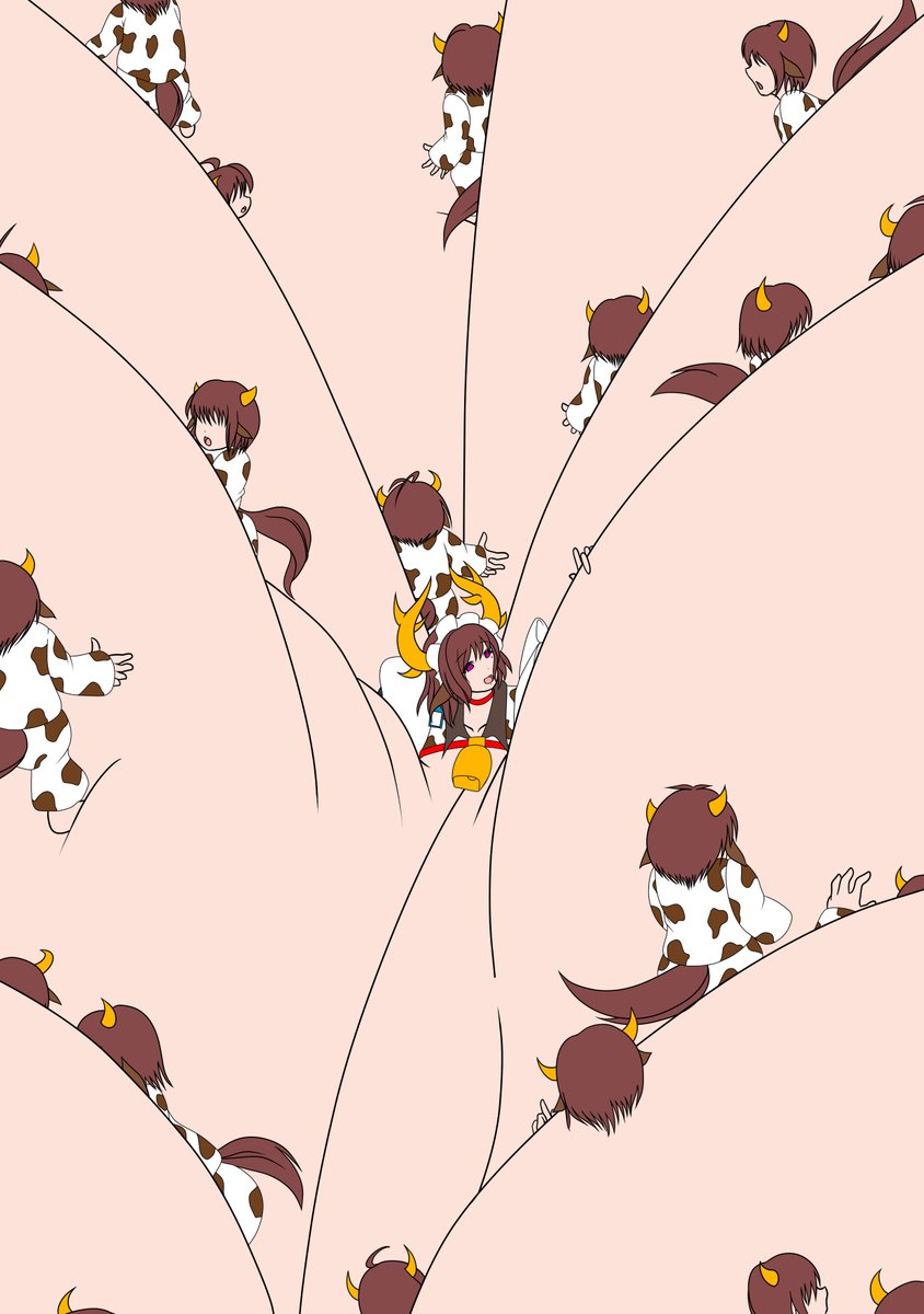 オリキャラ・エウ・ミルキーの下塗り絵
108つ子という大出産を終えた彼女は我が子を育成するために体が進化する。 