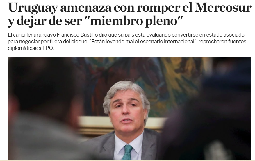 ¿Es cierto <a href="/ladiaria/">la diaria</a> verifica que anterior Presidente de UY se quiso ir del Mercosur y hacer un bilateral con China y ahora sus seguidores celebran acuerdo con Europa y quieren echar a supuestos espías chinos? ¿Estas vueltas son un new estilo político tipo la ley es mi capricho?