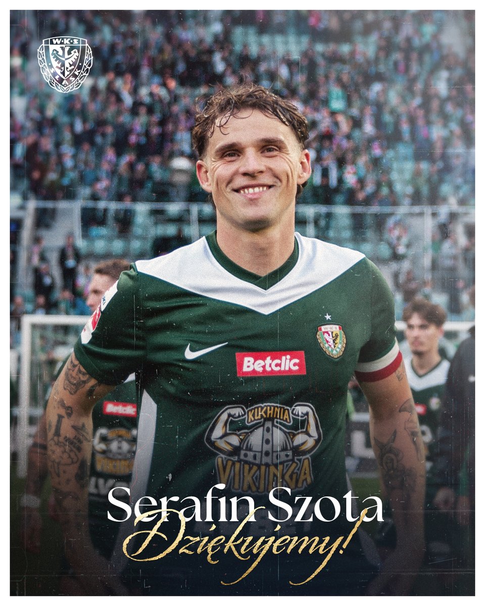 SlaskWroclawPl's tweet image. Na zasadzie transferu definitywnego Serafin Szota opuszcza Śląsk Wrocław i przenosi się do Arki Gdynia.

Serafin Szota dołączył do Śląska Wrocław na początku sezonu 2024/25. 26-latek w barwach wrocławskiego klubu rozegrał łącznie 45 spotkań, strzelając w nich trzy gole oraz…
