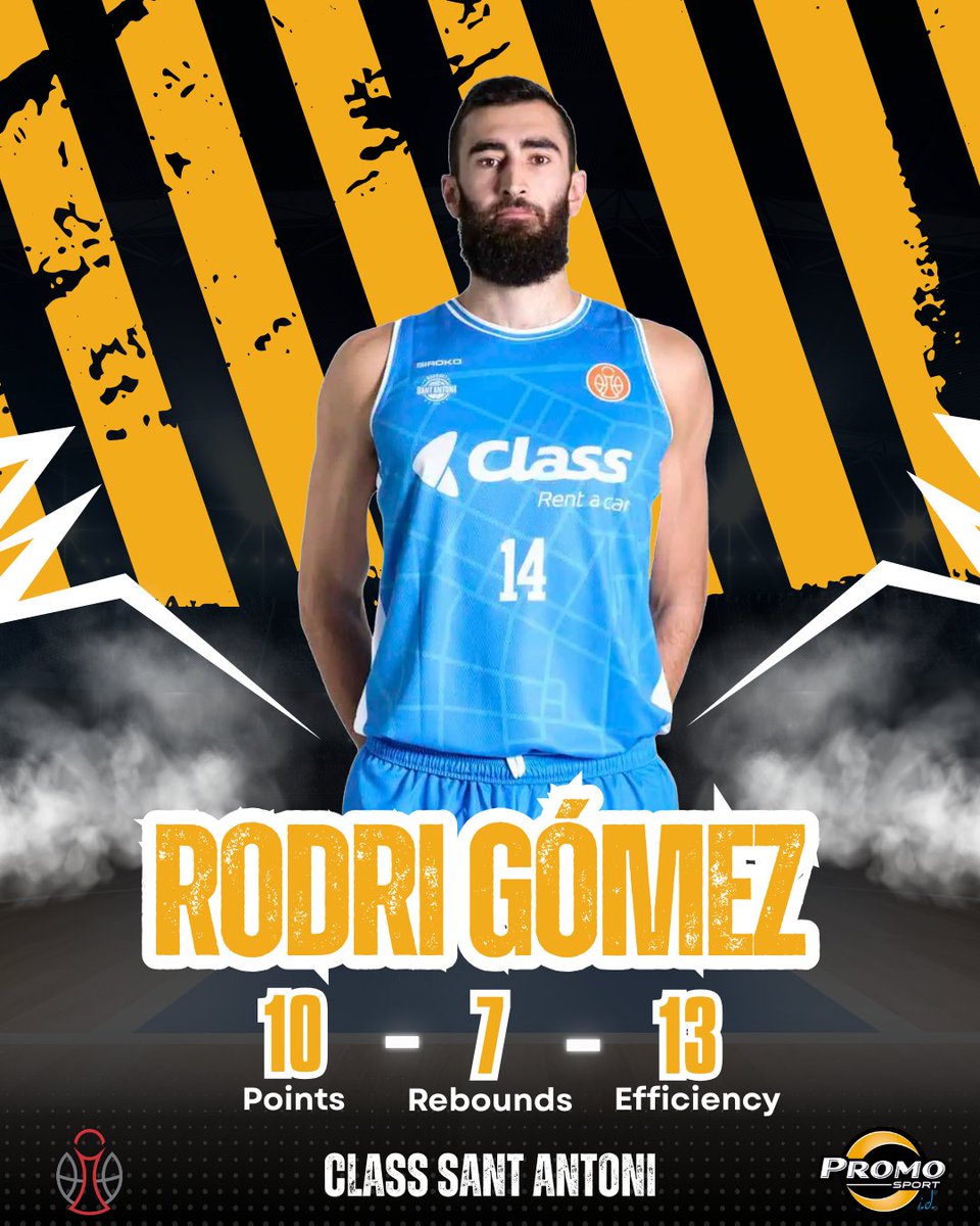 promo_sport_int's tweet image. Spain - 2ª FEB 🇪🇸 Rodri Gómez had 10 points and 7 rebounds (13 efficiency) for Class Bàsquet Sant Antoni #PSFam