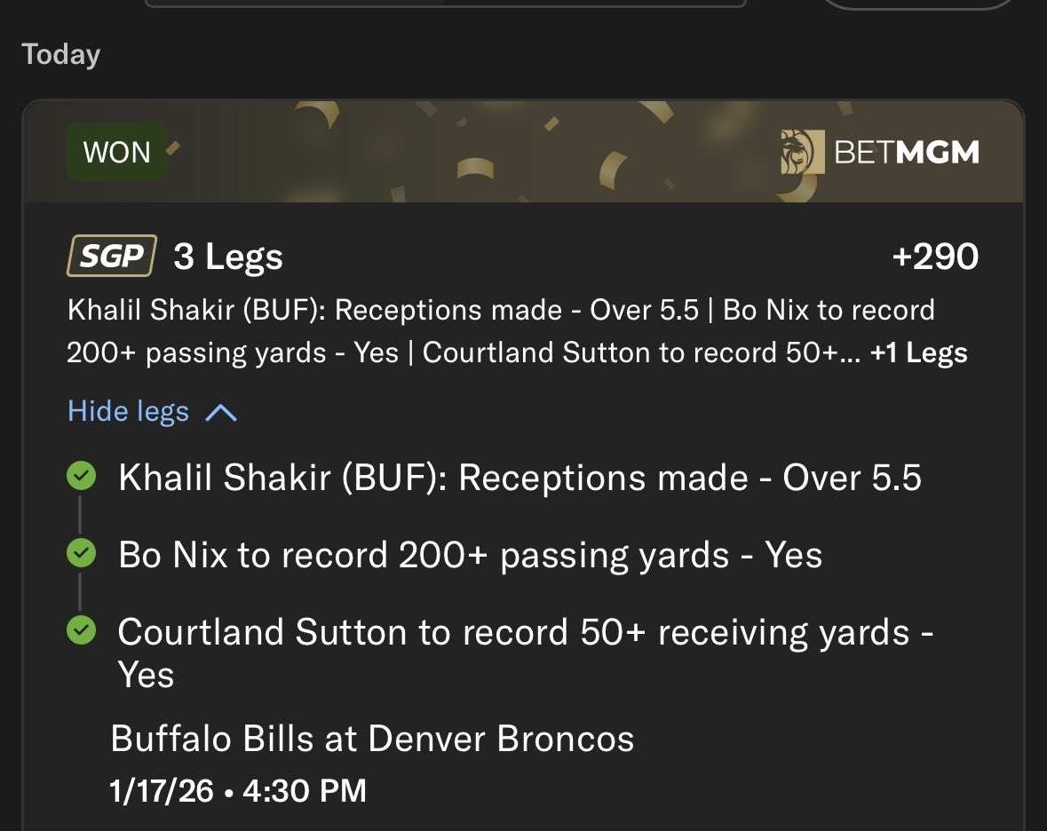 LockedLoaded24's tweet image. #sportsanalysis
#sportsinsight
#nbadiscussion
#sportscommunity
#gamebreakdown
#sportscontent
#sportsfans
#pickdiscussion
Bo nix
Khalil Shakir
FanDuel
Betmgm
NFL playoffs