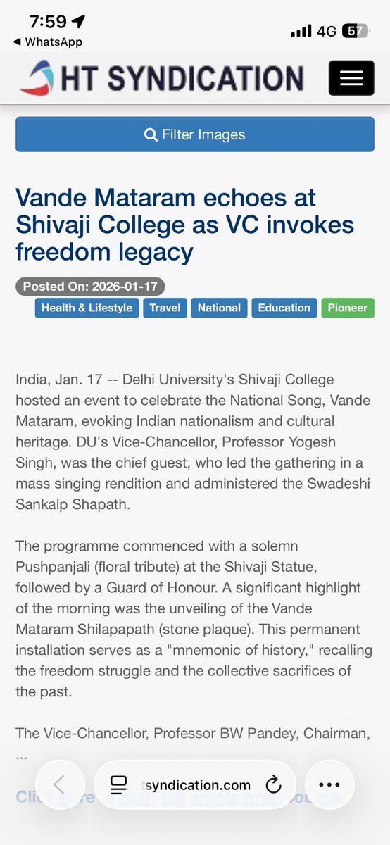college_shivaji's tweet photo. Media coverage of Vande Mataram celebrations in Shivaji College @UnivofDelhi @YeDesHaiMera https://t.co/2nLWm19PSH