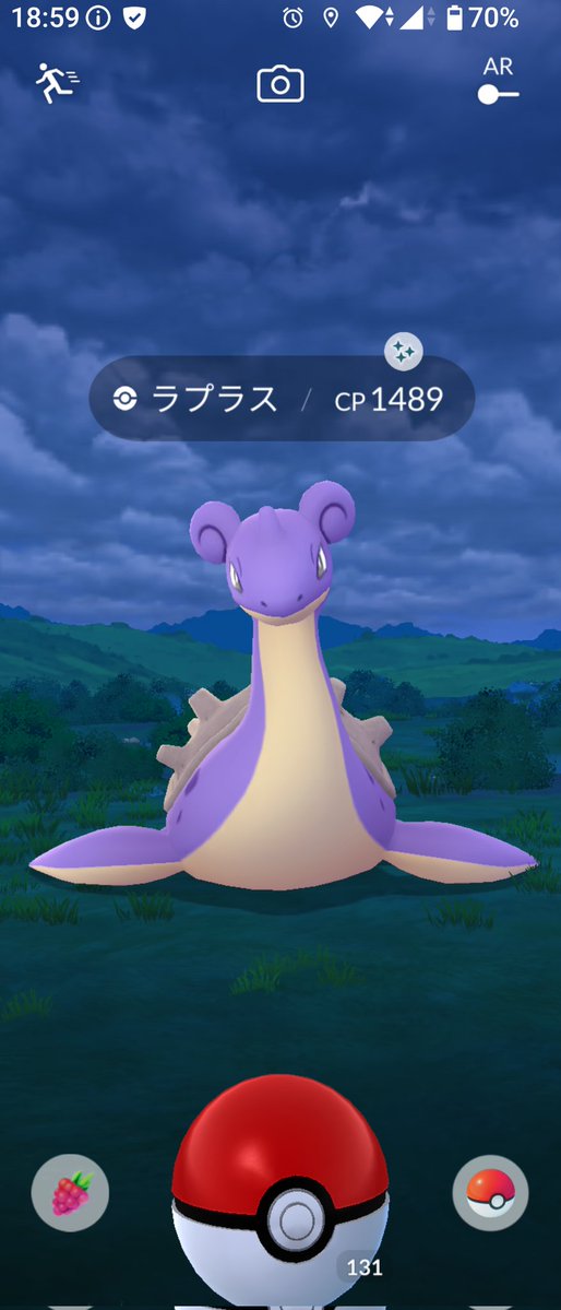 aikapi315's tweet image. goバトルリーグをゴリランダーで遊んでたら色違いラプラス😊✨🎵