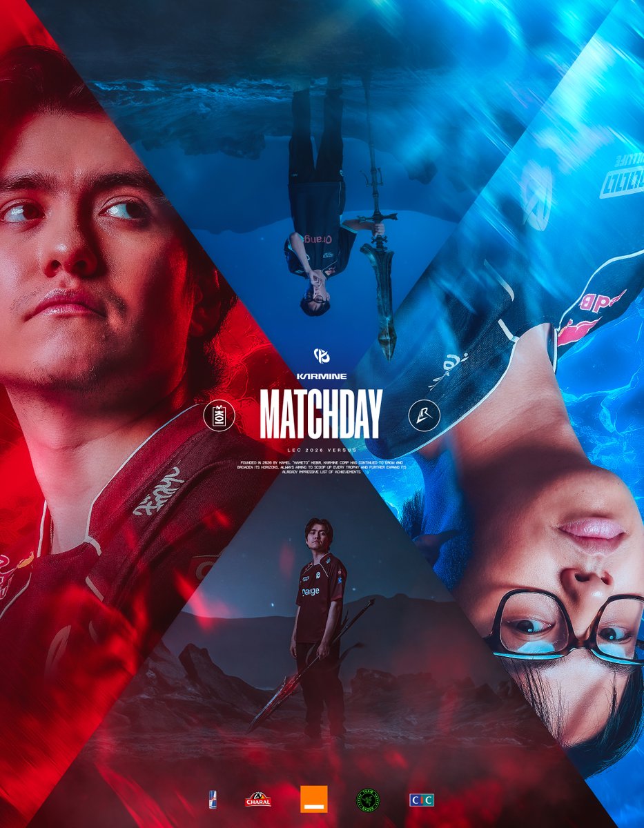KarmineCorp's tweet image. 🔵🔴 LEC 2026 Versus

Hier, nos équipes se sont affrontées et ont montré de grands espoirs. Aujourd’hui est l’occasion parfaite de montrer tout le potentiel de nos équipes ! 

#KCBWIN 🆚 @LosRatoneslol  🕔 18h00
#KCWIN 🆚 @MovistarKOI_en  22h00
▶️ twitch.tv/kamet0