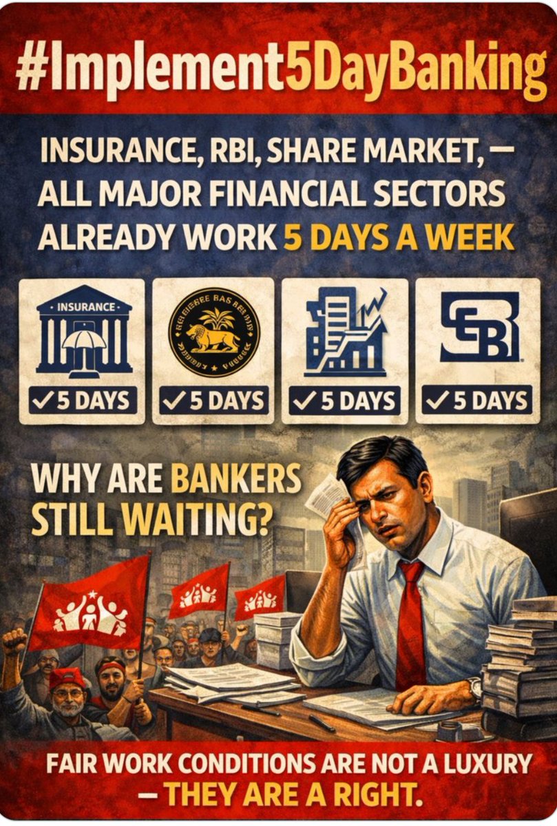 MakinMannu's tweet photo. #Implement5DayBanking #5DayBankingNow #5DaysBanking #5DaysWorkWeek https://t.co/zujBON1x9u