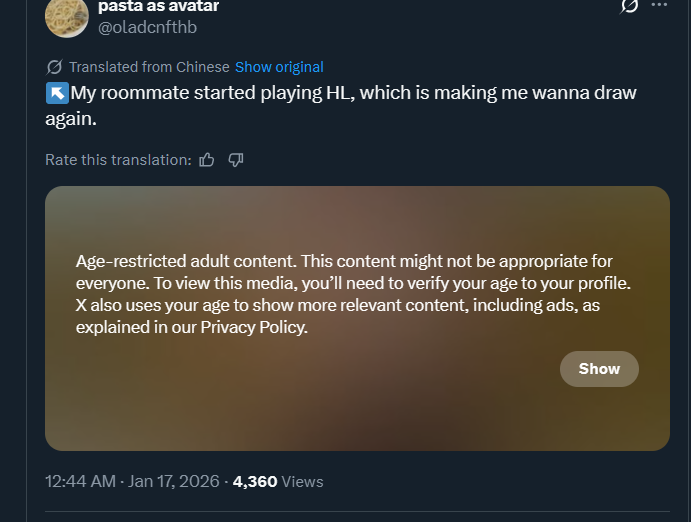 greyevilowl/moved to bluesky tweet media