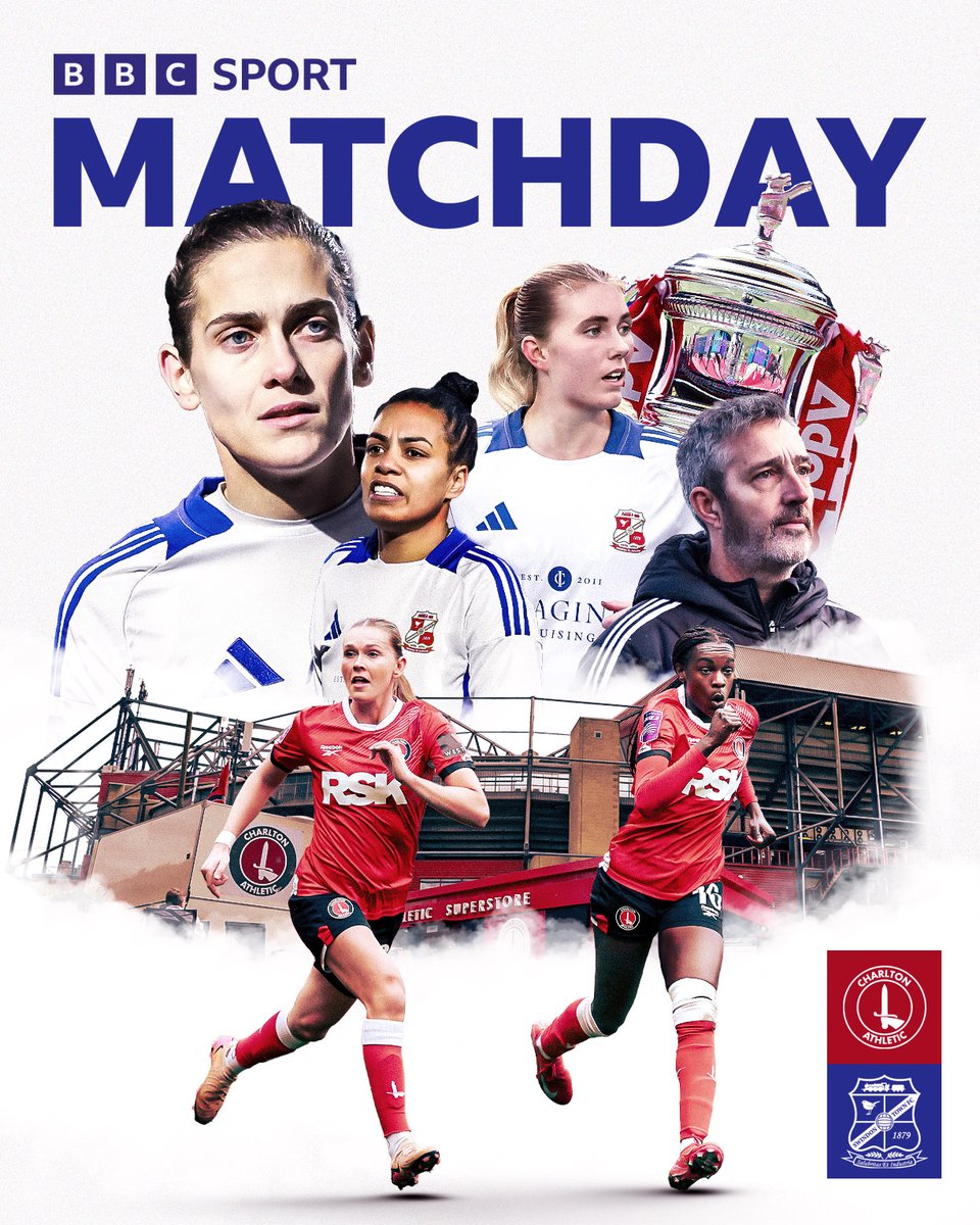 Cup action on the road for Swindon 🏆

🆚 Charlton Athletic
⚽ Women's FA Cup Fourth Round
⏰ KO 14:00
🎙️ Live commentary with <a href="/CharlotteR_22/">Charlotte Richardson</a>

#STFC #BBCFootball #WomensFACup
