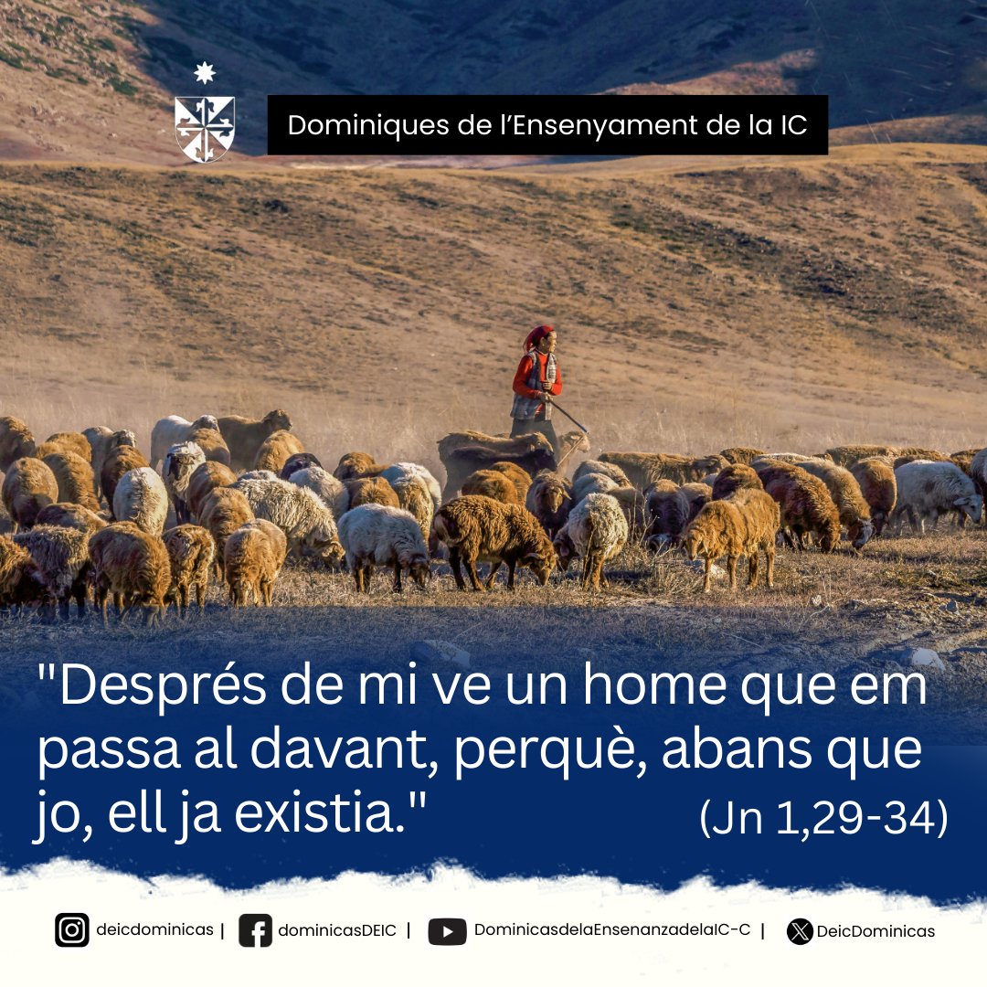 📖 «Darrere meu ve un home que m’ha passat al davant» (Jn 1).
✨️Això no va de protagonisme, ni d’èxit, ni de tenir raó. Va de saber apartar-se perquè Crist marqui el camí. Si Ell va al davant, tot es reordena: les decisions, les relacions, la manera de viure: menys jo. Més Ell.