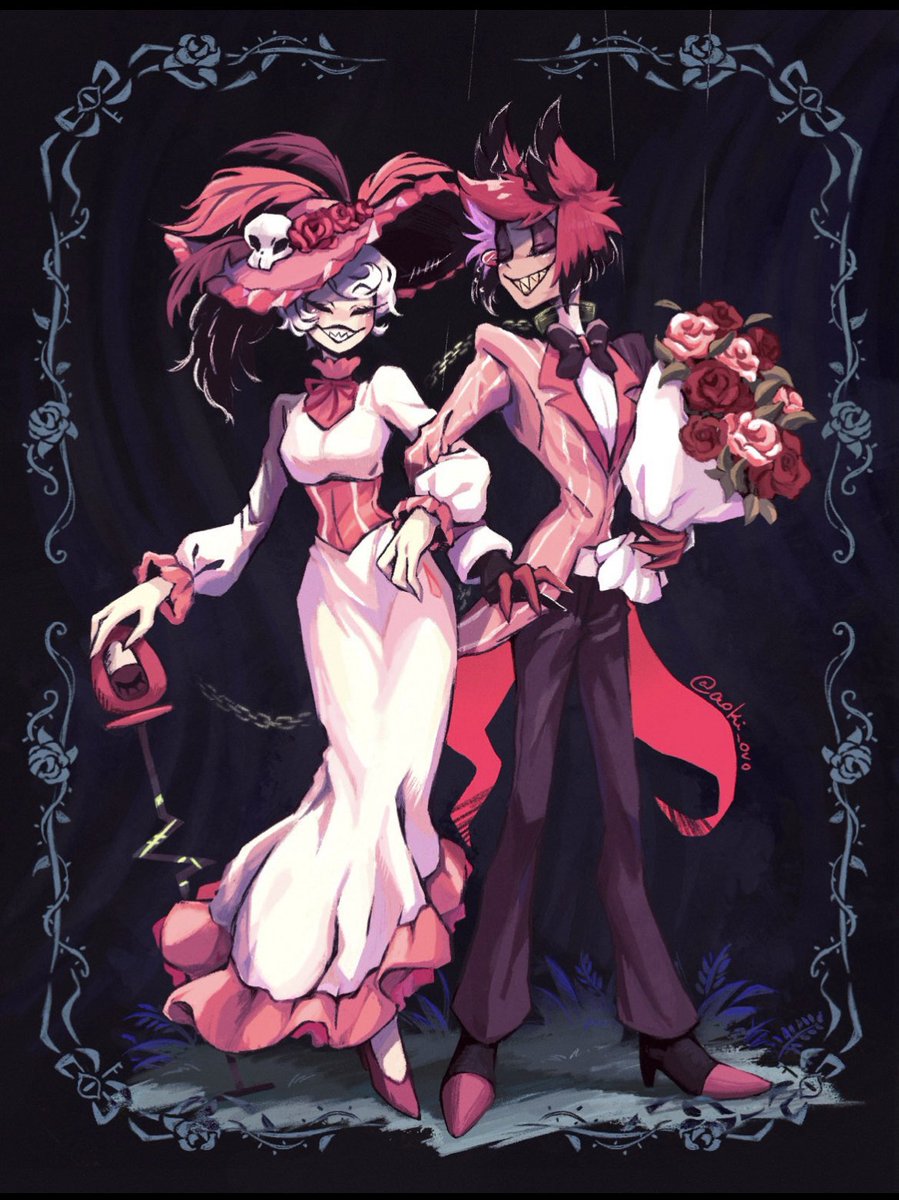 Lets go for a walk🌹,my deer ~

#HazbinHotel
#hazbinhotelfanart
#hazbinhotelalastor #hazbinhotelrosie
#alastor #rosie