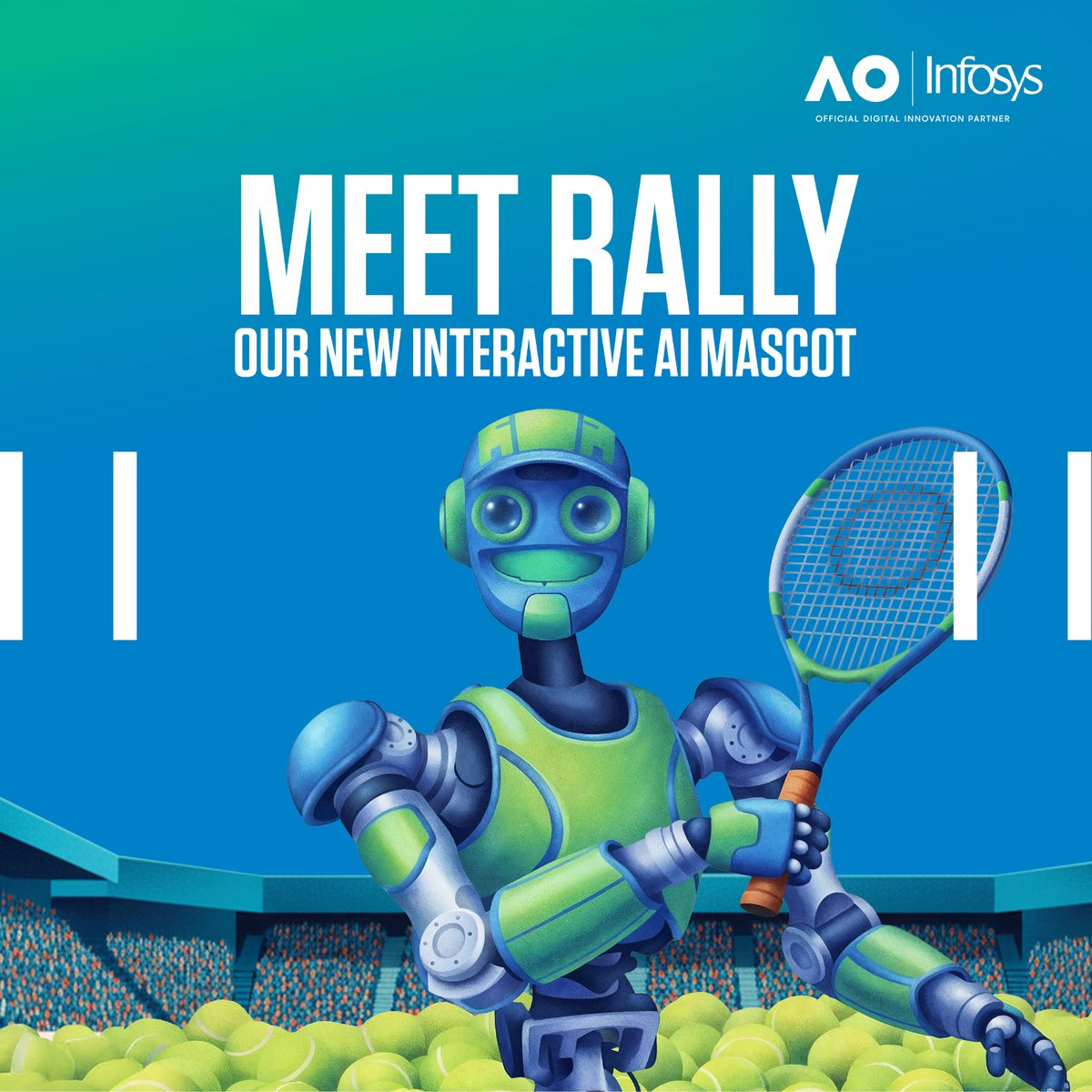 Meet Rally - the interactive AI mascot at the Infosys Fan Zone. Powered ...