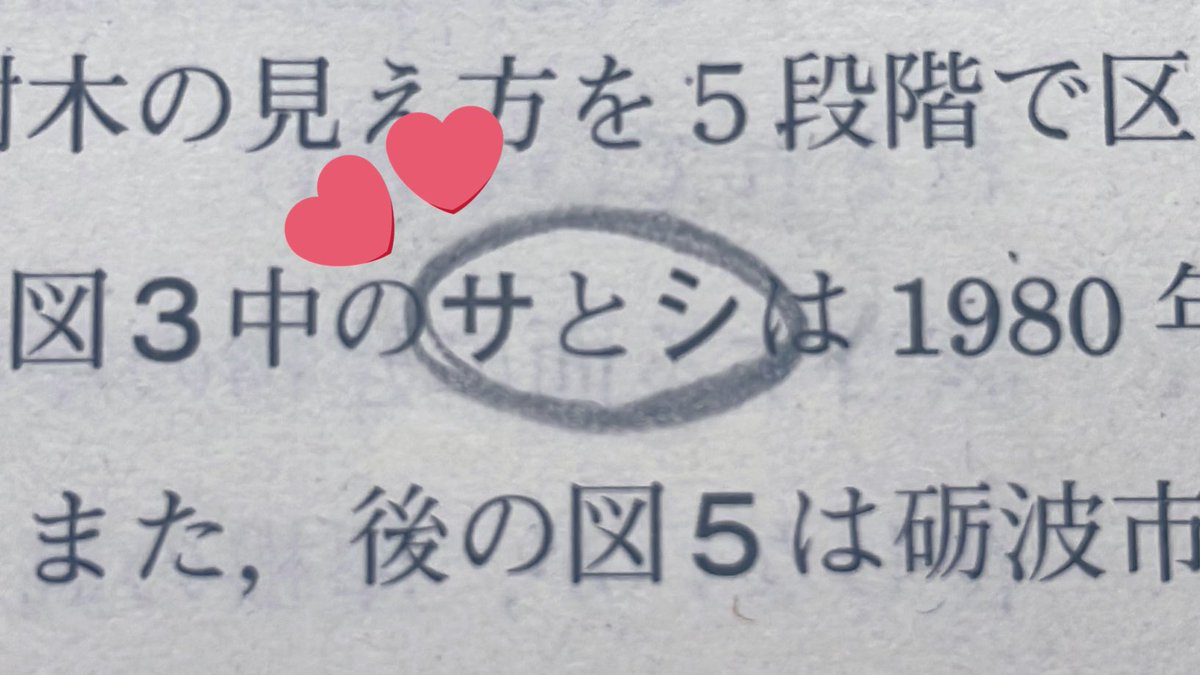昨日学力テストを解いてたら、さとしが出てきてテンション爆上がり😎