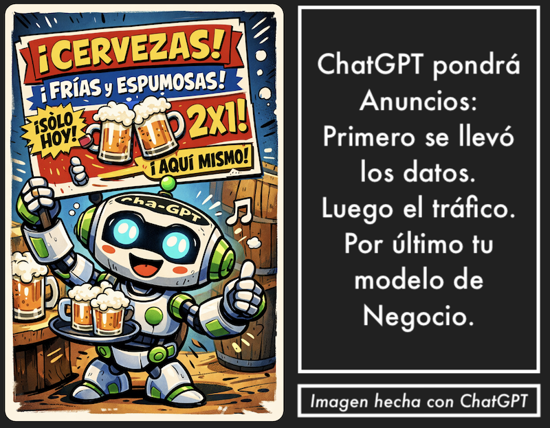 El lado del mal - ChatGPT pondrá Anuncios: Primero se llevó los datos. Luego el tráfico. Por último tu modelo de Negocio elladodelmal.com/2026/01/chatgp… #ChatGPT #IA #SEO #AI #InteligenciaArtificial #OpenAI #Ads #Buscadores