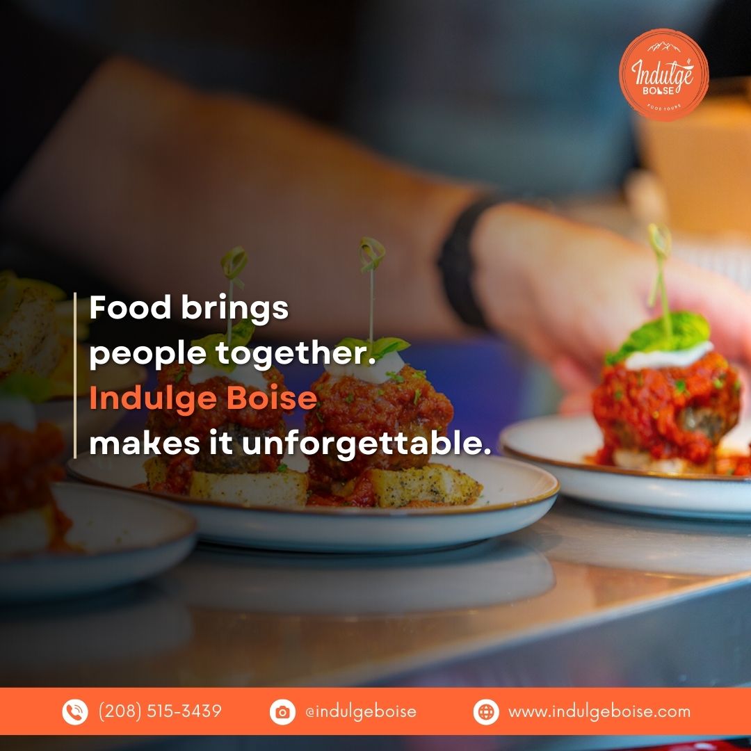 Food brings people together. Experiences make it unforgettable — that’s the Indulge Boise way.

Come explore Boise through its food, stories, and neighborhoods.

👉 Book a tour: indulgeboise.com/tours/
