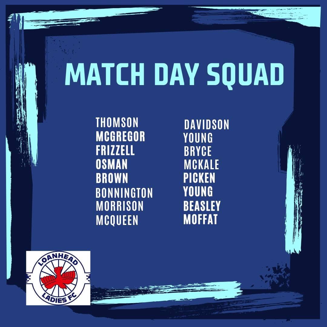 Today’s Matchday Squad vs Danderhall

Best of luck to the squad today — let’s go, ladies! ⚽💪