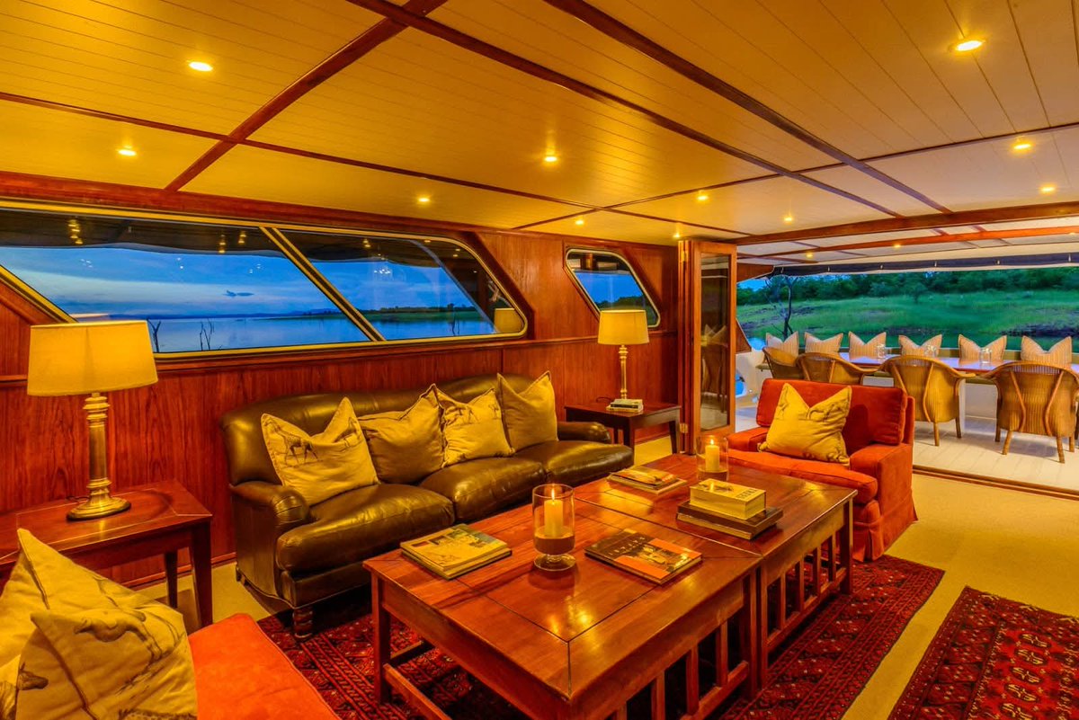 MV Matusadona 
Experience Elegance in Lake Kariba 
Dine under the stars 
Cast your fishing line 🎣 
View beautiful horizons and golden sunsets
View the untamed game on the shoreline