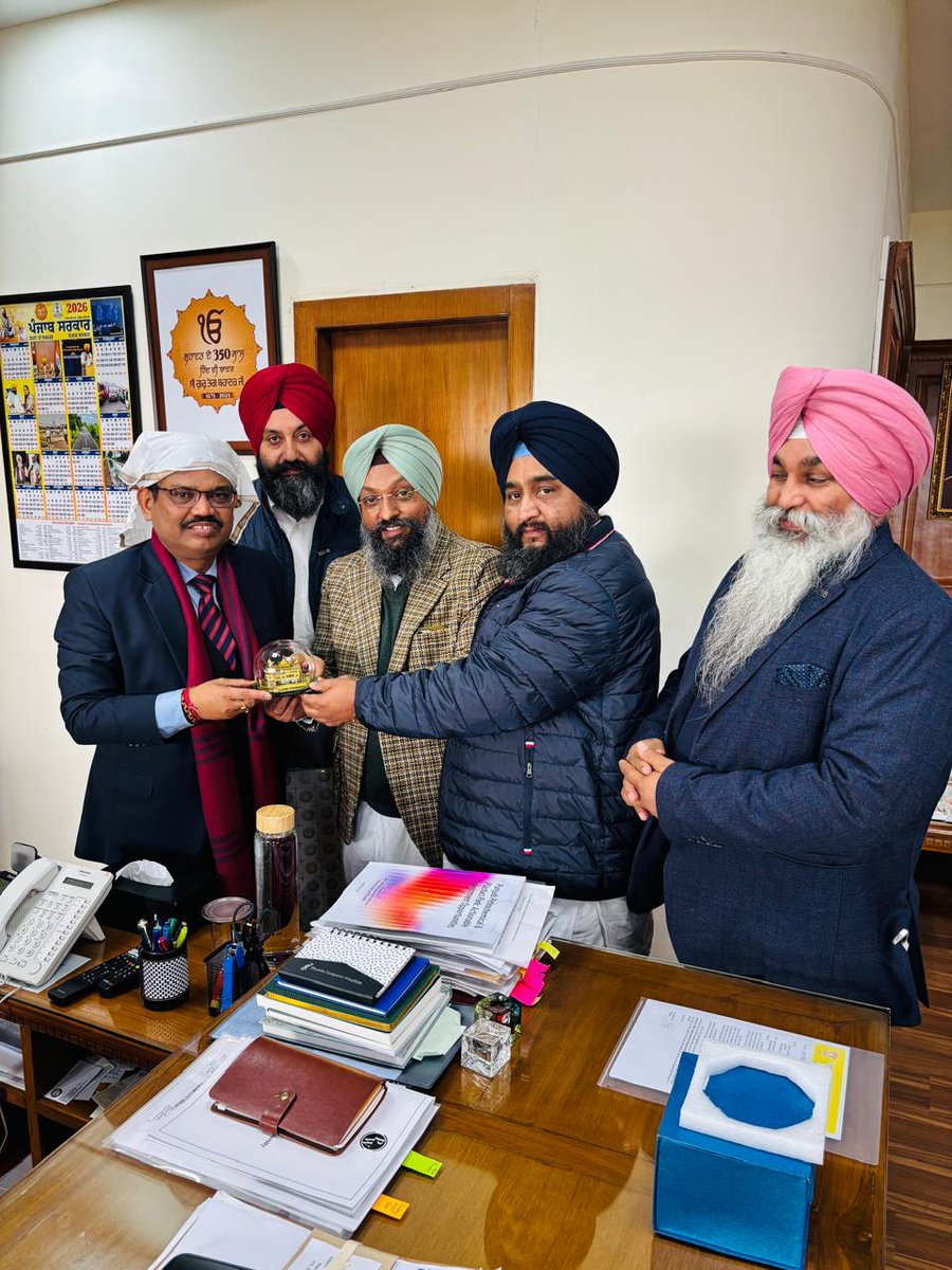 softtennis_ind's tweet photo. A delegation of the Soft Tennis Association of Punjab invited Respected Shri KAP Sinha Ji, Chief Secretary, Punjab, to the 2nd Asian Junior Soft Tennis Championship (3–8 Feb 2026).

He graciously accepted and assured full support for the event. https://t.co/hqPTWQlCcc