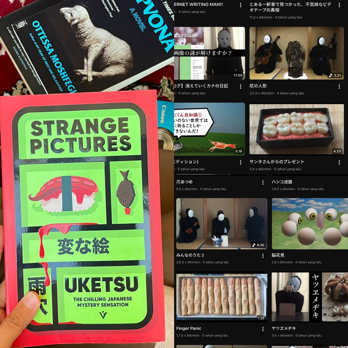 bielbiey's tweet image. THESE JAPANESE AUTHORS ARE INSANE!!!❗️

• Sesuji with “About a Place in the Kinki Region (I watched the film and it’s so disturbing) "

• Uketsu with his brilliant books, is supported by disturbing videos on his YouTube channel.