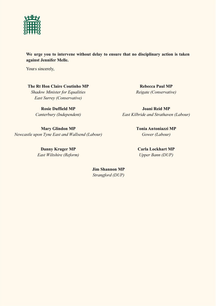 JoaniReid's tweet image. How did we get to a place where recognising someone’s biological sex is treated as misconduct?
By continuing this farce, Epsom &amp;amp; St Helier NHS Trust is acting unlawfully.
This is ideological madness. Grotesque. It must stop now.