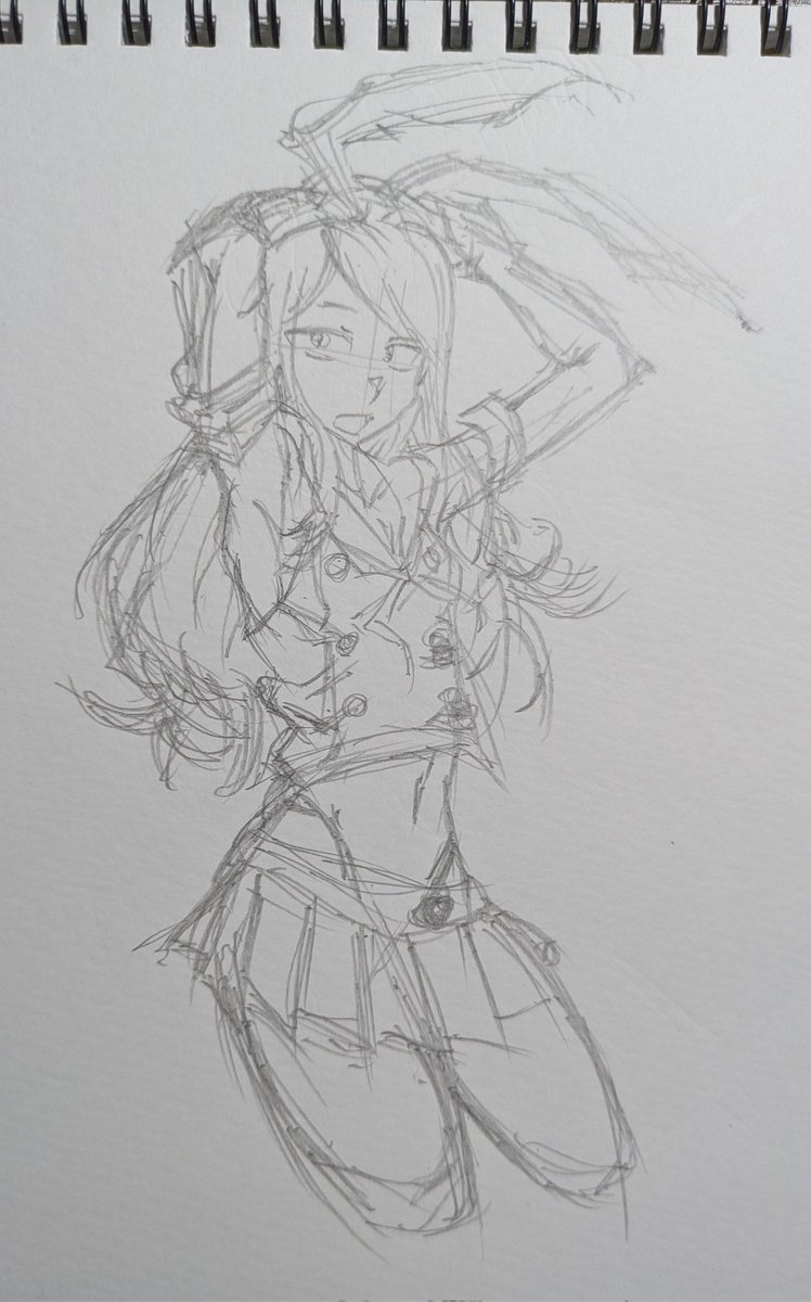 今夜もよふかし🌃ラフと線画など💡 早描きでも今回は結構描き込み勢