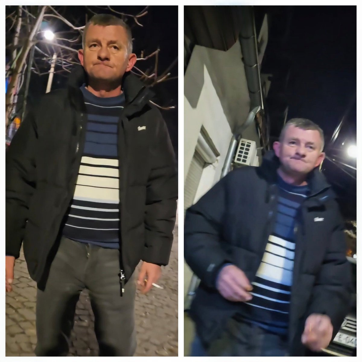 Ova osoba mi je sinoć na ulici pretila ubistvom i pratila do kuće!

"Do kuću te pratim, nisi ni svestan, ima te utepam".
Svako veče idem tom ulicom do kuće i mišljenja sam da je ovo praćenje organizovano kako bi prestao da se bavim temom nelegalne gradnje u Stepinom Lugu.