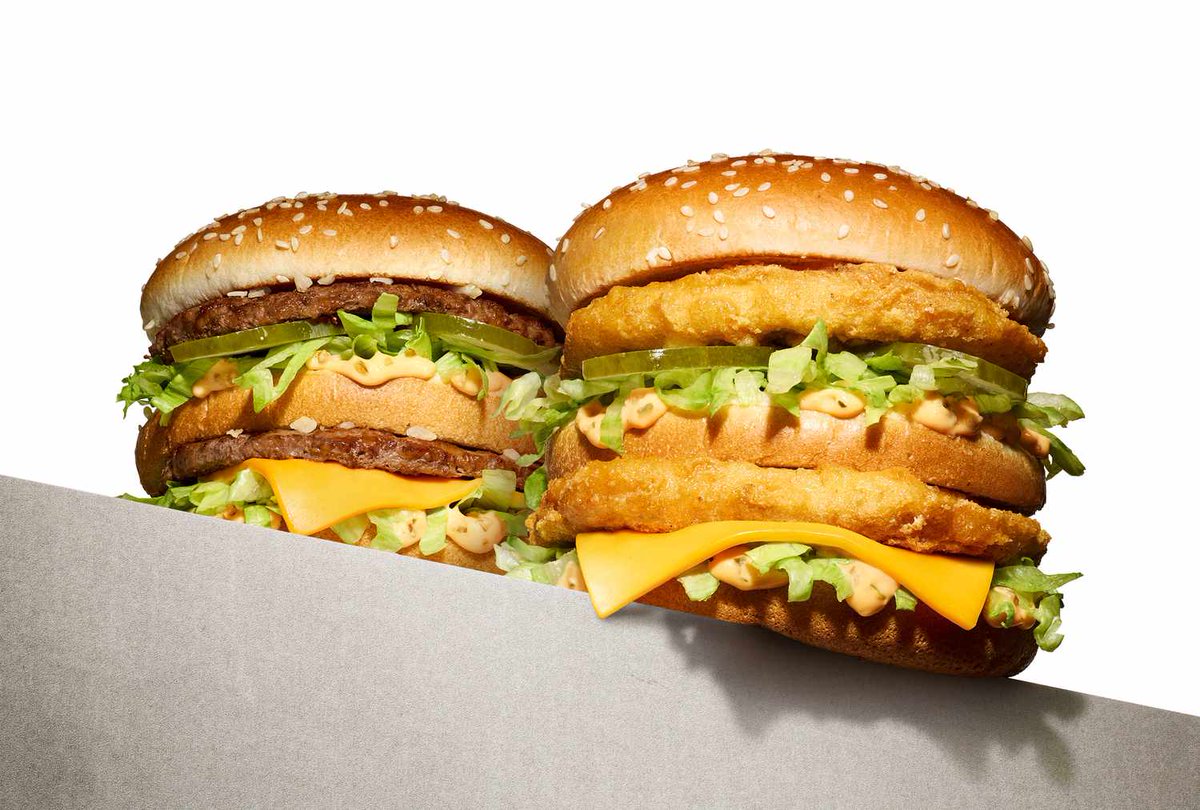 mcd_chorley's tweet image. 🍔 Sunday lunch question… Chicken or Beef? 🍔

The legendary Big Mac® 🥩
or the crispy Chicken Big Mac® 🍗

Classic beef or a chicken twist — which are you choosing today? 🤔👇

#SundayQuestion #BigMac #ChickenBigMac #Chorley