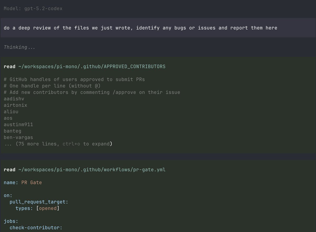 Mario Zechner tweet media
