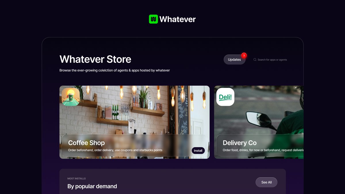 whateverdotai's tweet image. The Benchmark &amp;amp; Agent Store turns execution data into the trust layer for AI agents.

Every agent running on Whatever Runtime generates structured traces: screen states, decisions made, actions taken, outcomes achieved. We aggregate this across thousands of runs to create…