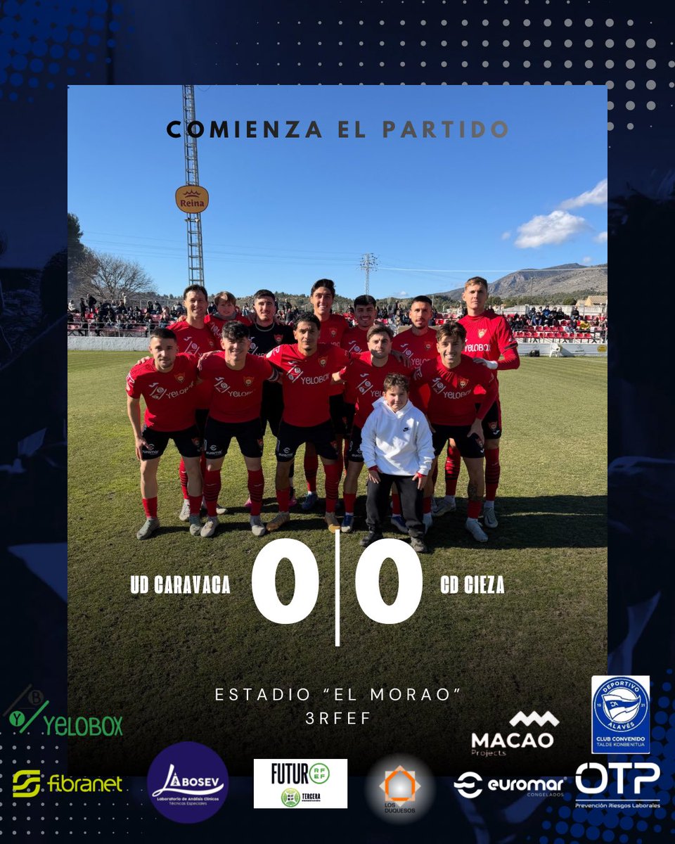 ⌚️0’| 0️⃣➖0️⃣| Comienza el partido en El Morao

¡Vamos Cieza!

#CaravacaCieza