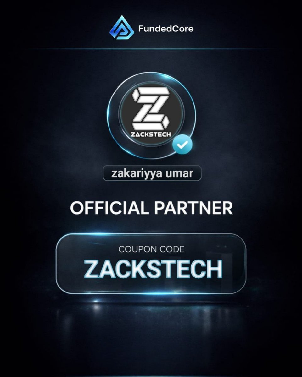 ANNOUNCEMENT 📢
I've officially partnered with <a href="/FundedCore/">FundedCore</a> 
On of the best firm out there 🔥

I will be sharing updates regarding them and giveaways also .  🎉🎉

Ready to take this advantage use my coupon code:  ZACKSTECH  for a 20% discount 👇👇
fundedcoredashboard.propaccount.com/challenges?aff…