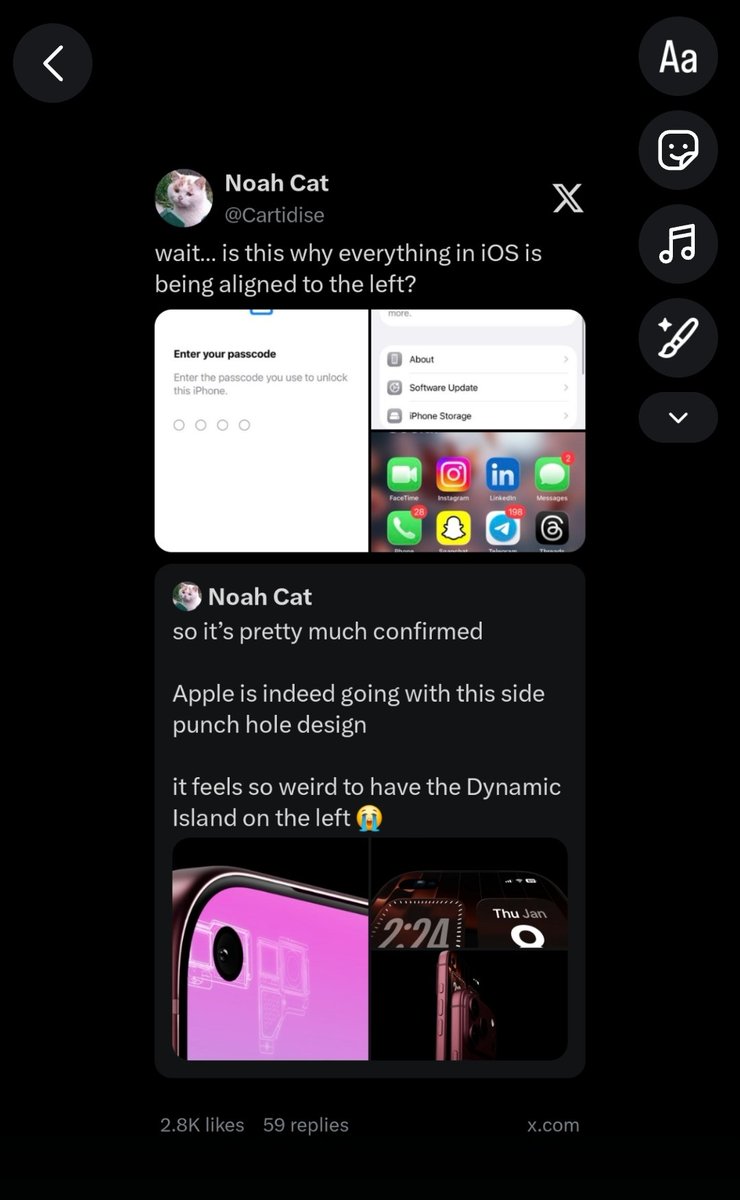 Cartidise's tweet image. FINALLY it’s back 😭

we can now share tweets to our Instagram stories again