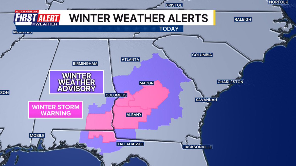 TrevorsWeather's tweet image. Snow in Florida two years in a row! Northeast Florida &amp;amp; southeast Georgia looking at a cold rain today. @ActionNewsJax #firstalertwx #flwx #gawx
