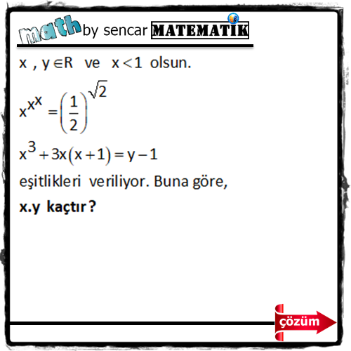 MatematikSencar's tweet photo. YKS(tyt - ayt) - 2026       Aday fantastik güzel bir soru incelemekte fayda var!   SORU ve ÇÖZÜMÜ ...    👉https://t.co/xjGRt2oA1O https://t.co/cG1dMDd47x