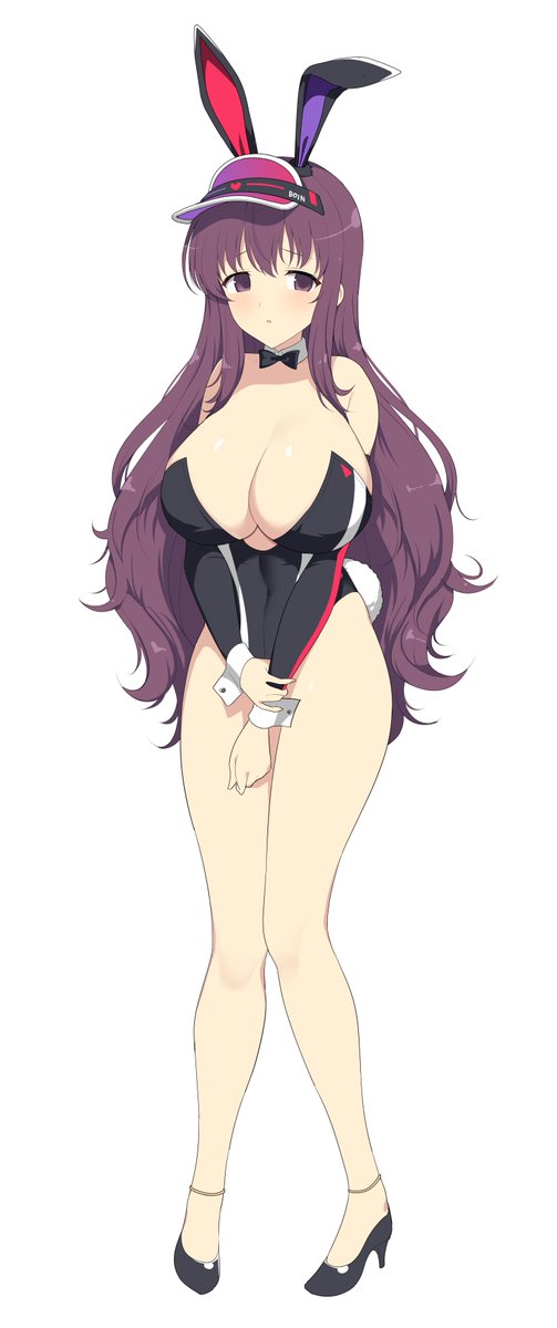 黒水着バニー姿の紫ちゃんを描いてみました! 