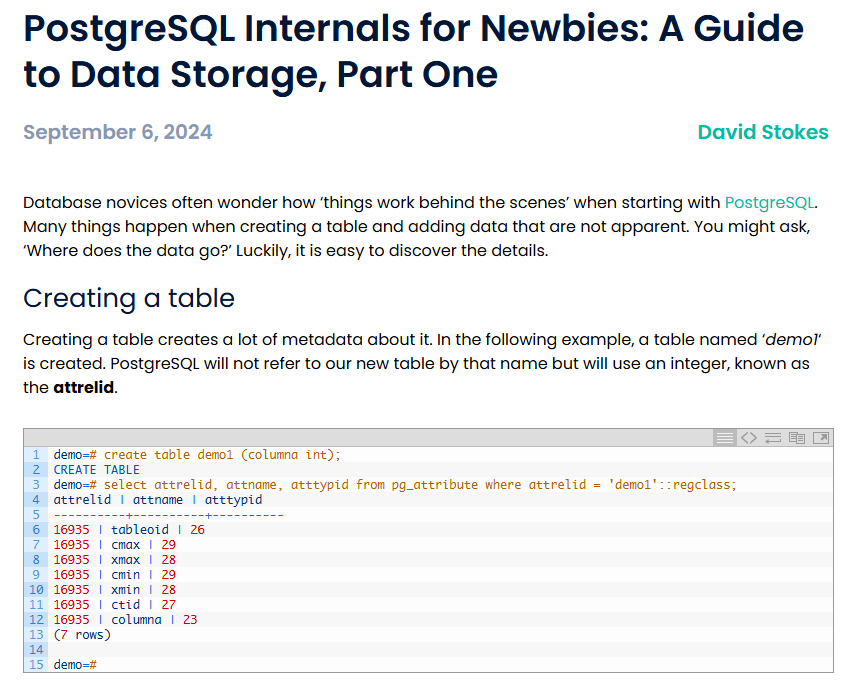 Hi_Mrinal's tweet image. Found a GOATED read on internals of Postgres

percona.com/blog/postgresq…