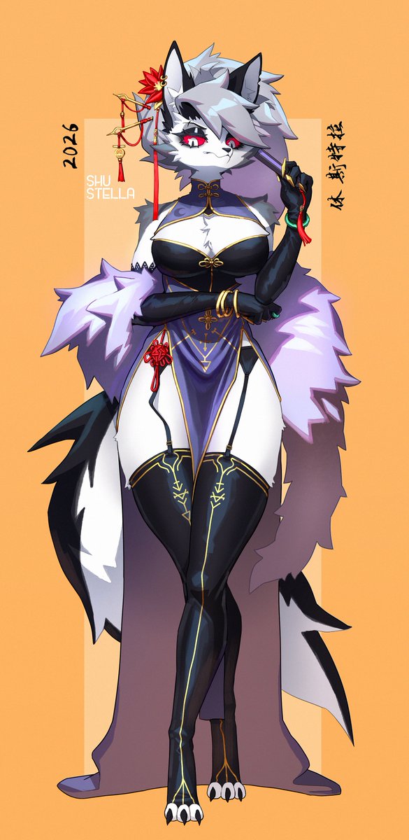 Stella_Hoshii's tweet image. China dress Loona