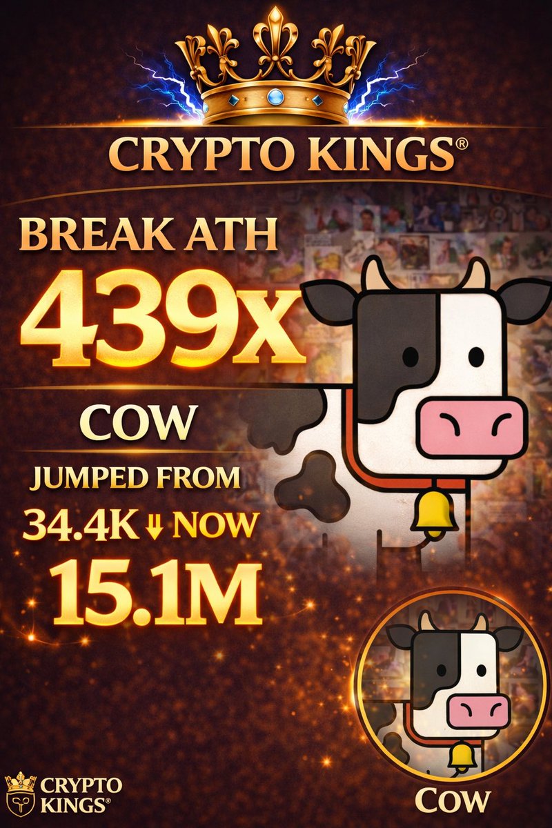 We Gived You CA AT : 34.4K & Now 15.1M 439X #COW 𝐂𝐑𝐘𝐏𝐓𝐎 𝐊𝐈𝐍𝐆𝐒®