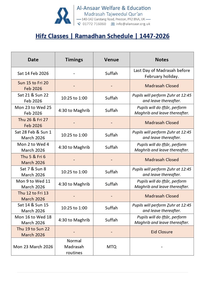 Al-Ansaar Preston UK tweet media
