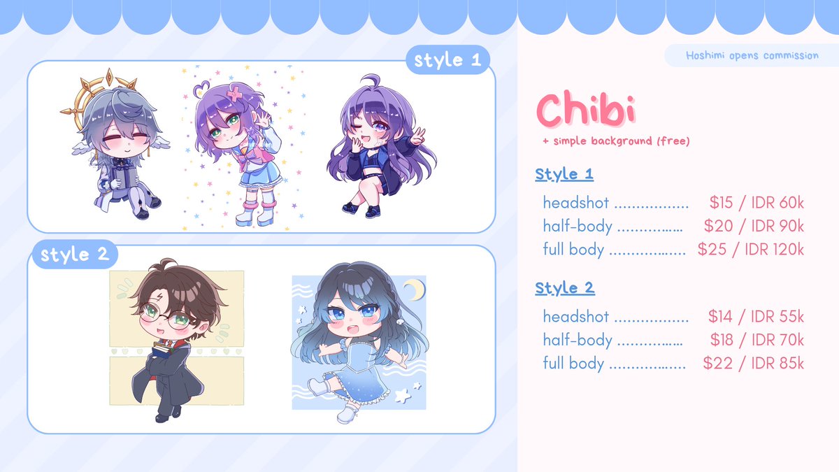 hohoshimi's tweet image. ❄️ COMMISSION OPEN ❄️
♡ + ↻ are appreciated!

I'm opening commission! Types: custom, omakase, chibi, YCH valentine &amp;amp; winter &amp;lt;3
The first 3 customers will get DISCOUNT 10% off❗️

make sure to read the ToS before ordering 💙
VGen &amp;amp; ToS ⬇️

#commission #VGenComm #zonajajan