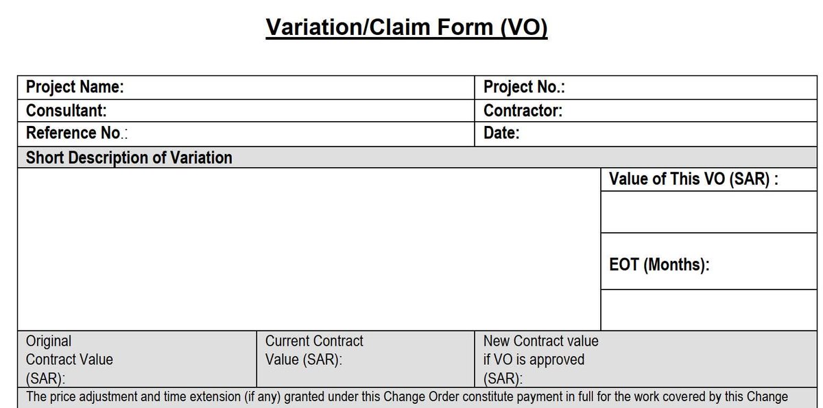 🔍ثلاثية النجاح في إدارة المشاريع
🚦السياسة (Policy): يجب عدم تنفيذ أي مطالبة أو أمر تغيير إلا بعد موافقة الإدارة العليا.
🛤️العملية (Process): توضح تسلسل الخطوات من استلام المطالبة،.
🛠️الإجراء (Procedure): خطوات تفصيلية ونماذج جاهزة لتعبئة كل أوامر التغ.
للحصول عليها: اكتب إيميلك