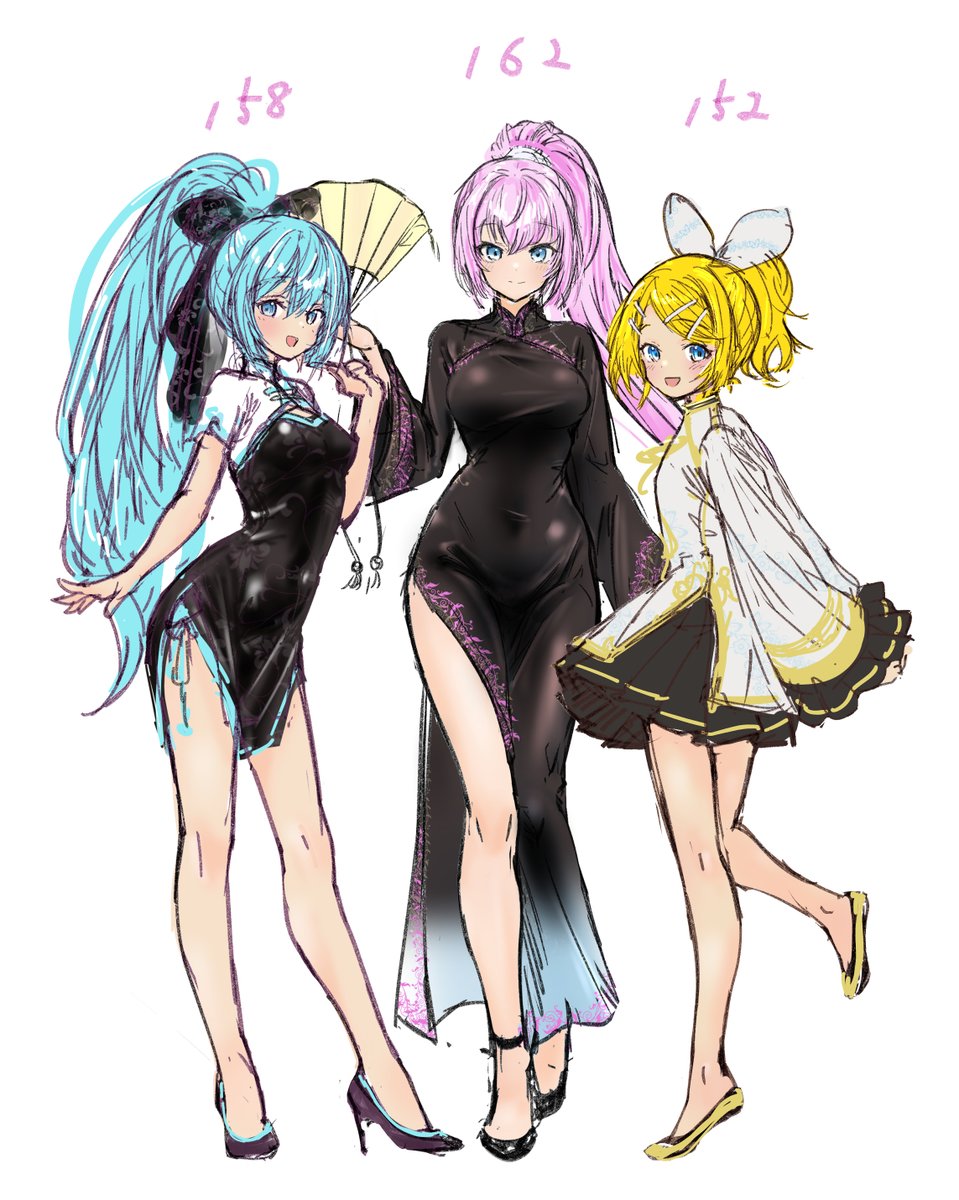 snowowl515's tweet image. チャイナポニテ３姉妹