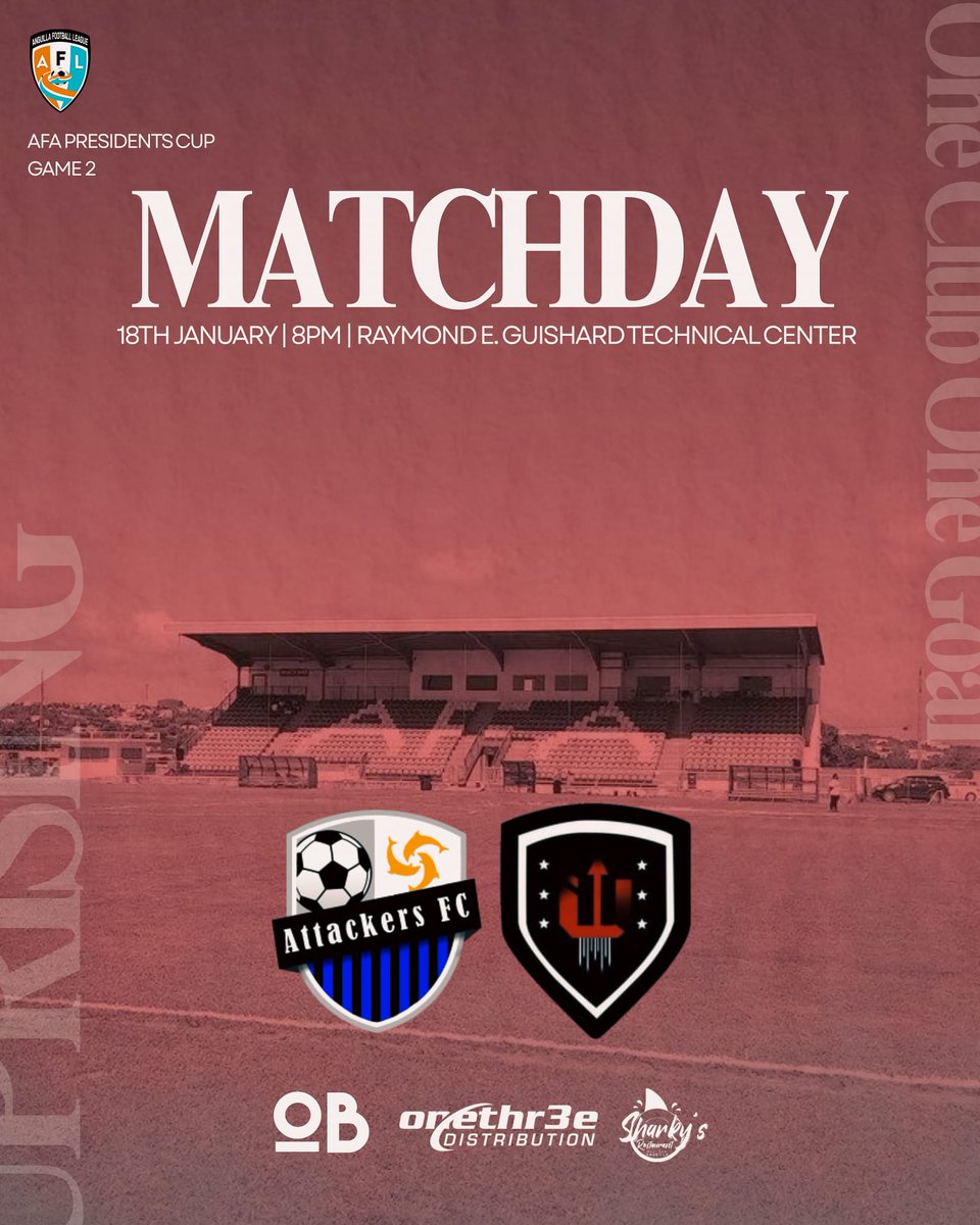 UprisingFC's tweet image. MATCHDAY 🔥⚽ 

A big game for the boys today as we take on Attackers FC who are currently top of our Presidents Cup Group. A win will see us leapfrog our opponents!

8pm Kick Off at REGTC. See image for worldwide start times.

Live coverage on YouTube AI-LIVE.

#oneclubonegoal